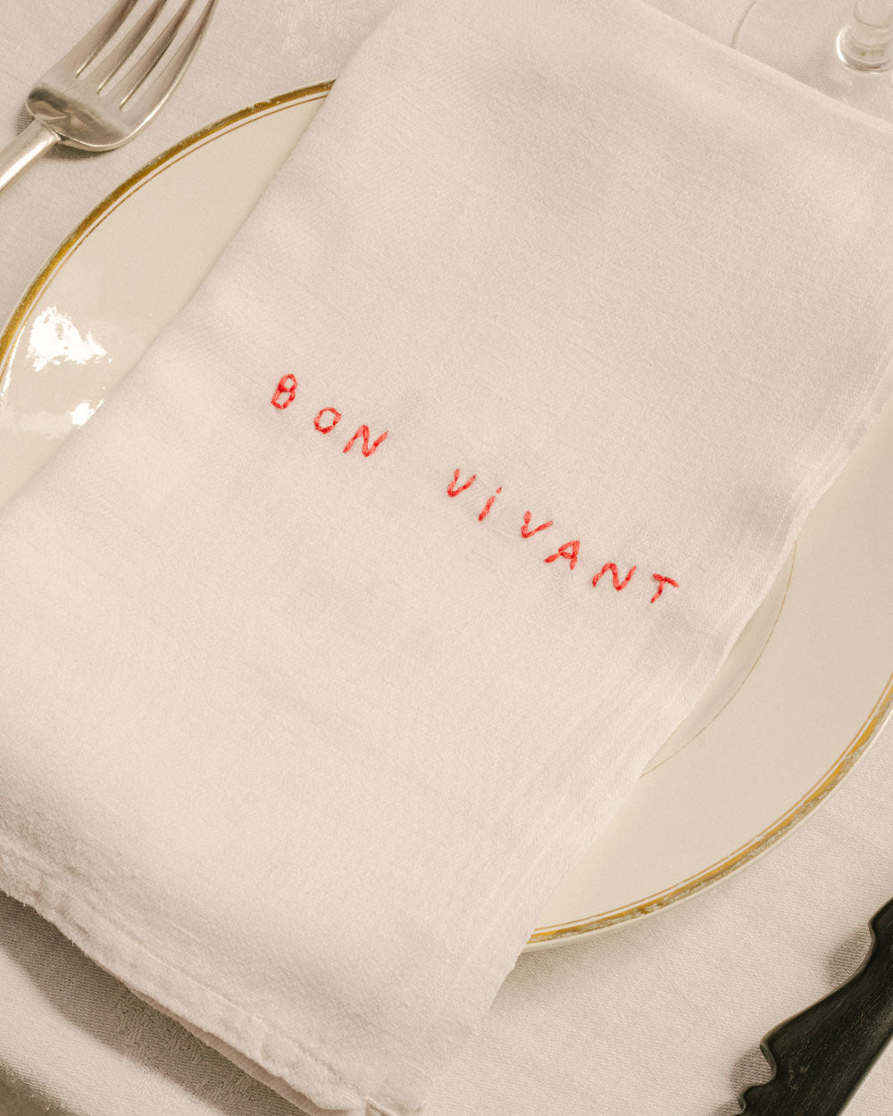 Serviette de Table Mot Rouge