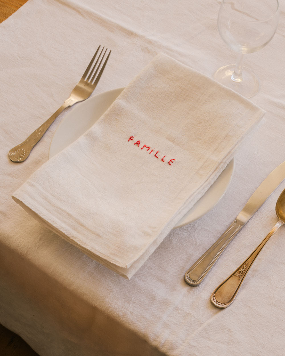 Serviette de Table Mot Rouge
