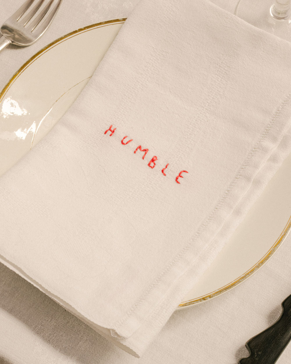 Serviette de Table Mot Rouge