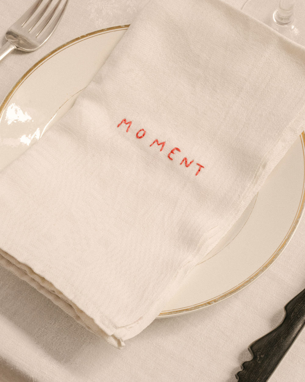 Serviette de Table Mot Rouge