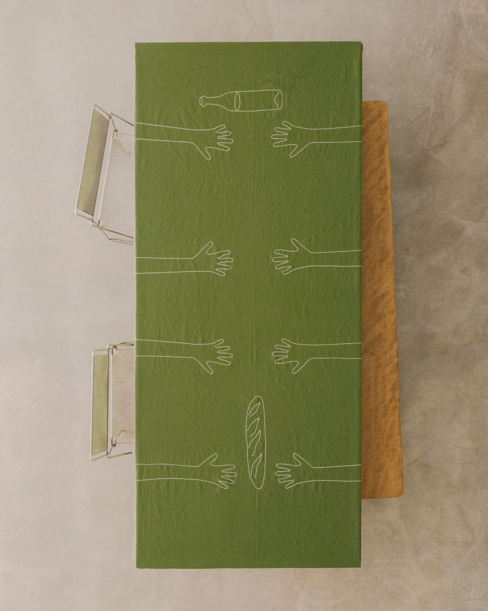 Nappe Mains sur la Table pour 4