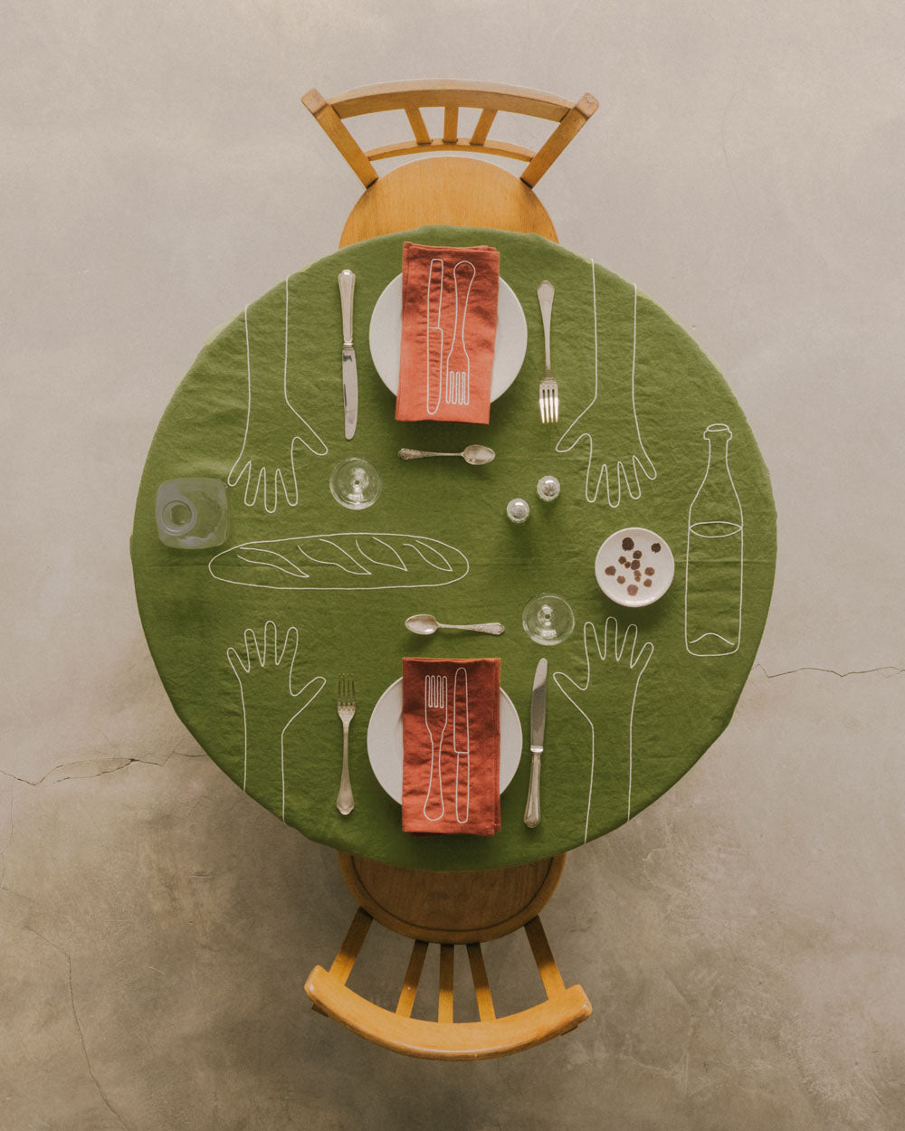 Nappe Mains sur la Table pour 2