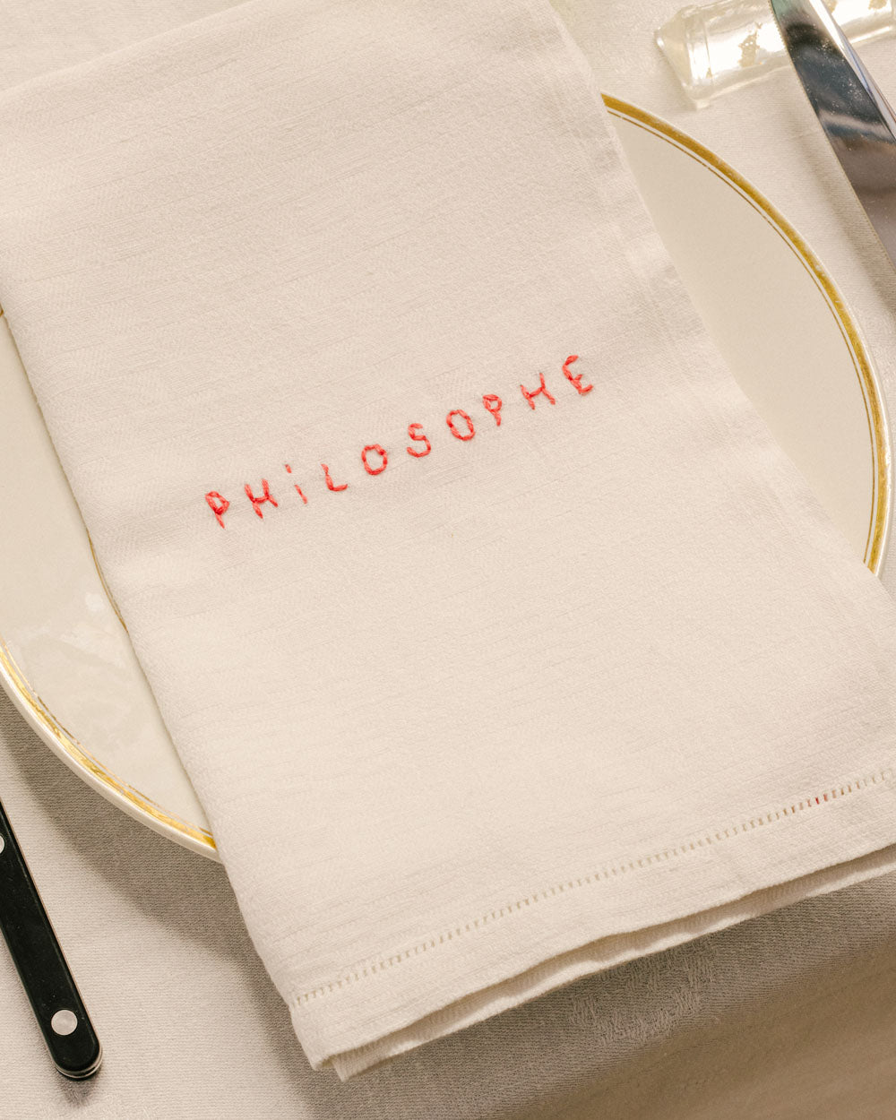 Serviette de Table Mot Rouge