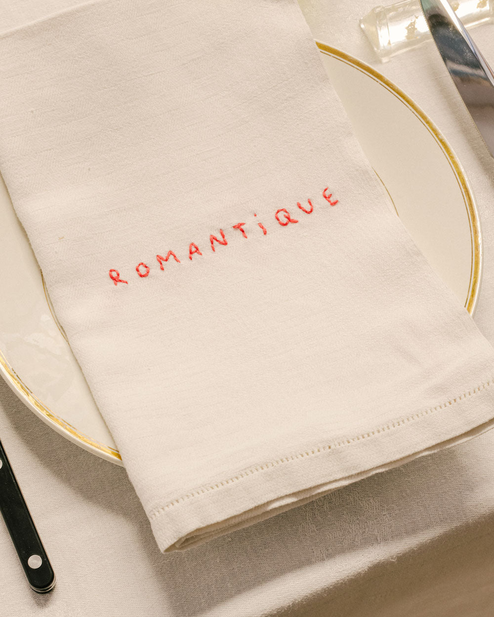 Serviette de Table Mot Rouge