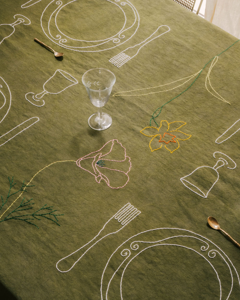 Nappe Déjeuner Sur l'Herbe Avec Fleurs