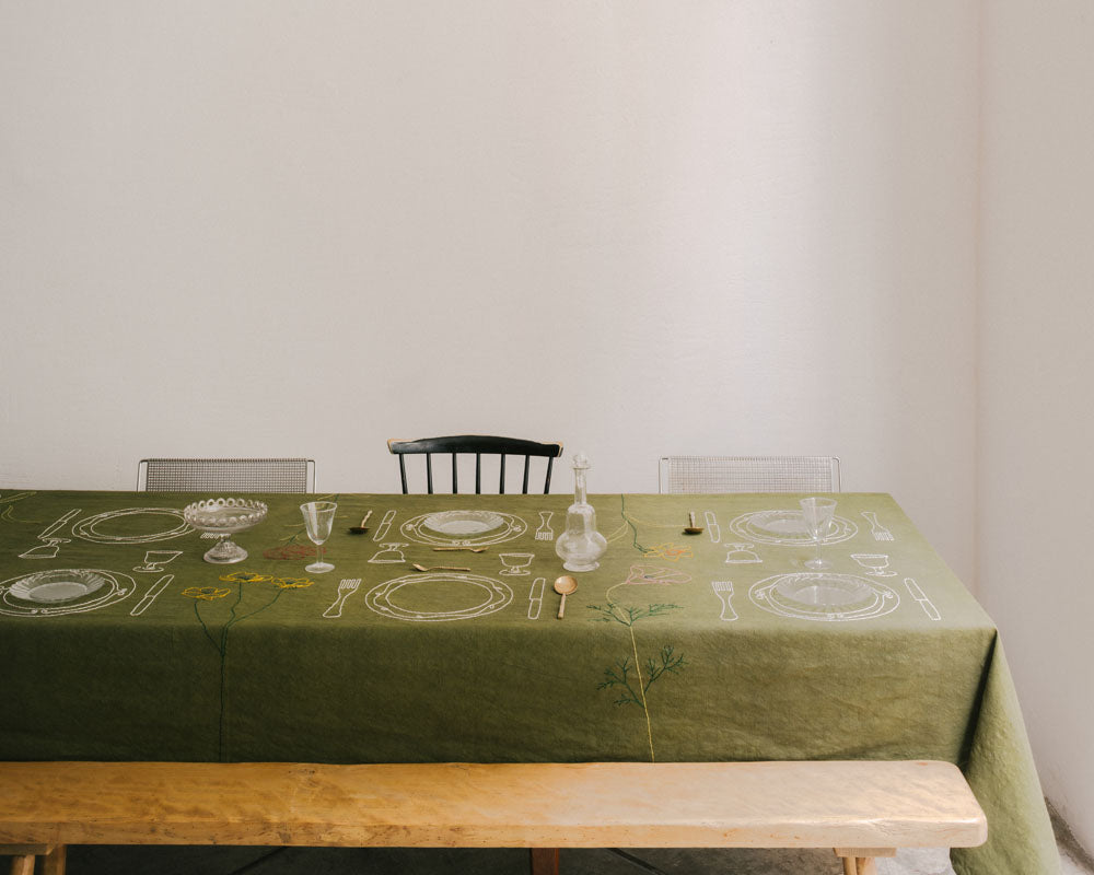 Nappe Déjeuner Sur l'Herbe Avec Fleurs