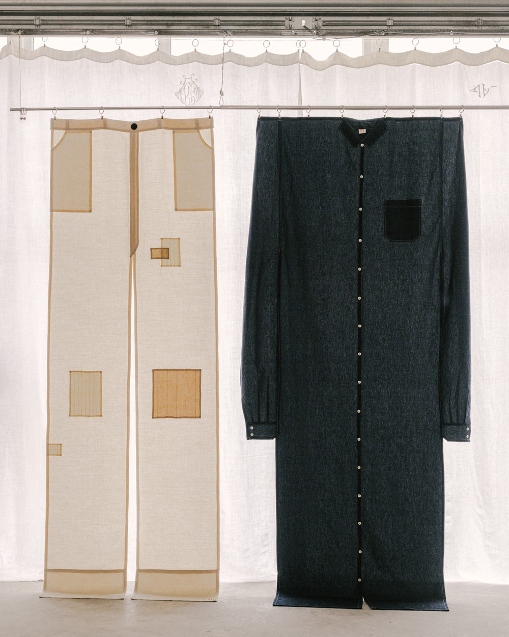 Le Rideau-Chemise Indigo