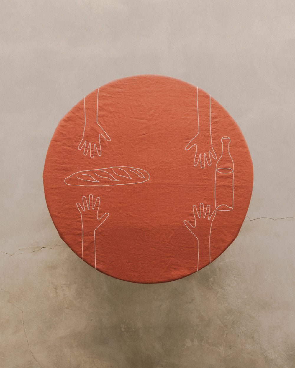 Hands on the Table Tablecloth for 2