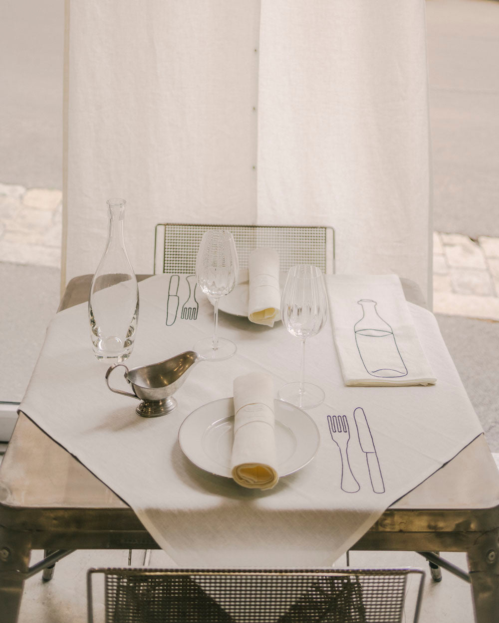 Trompe l'Œil Napkin With Initial