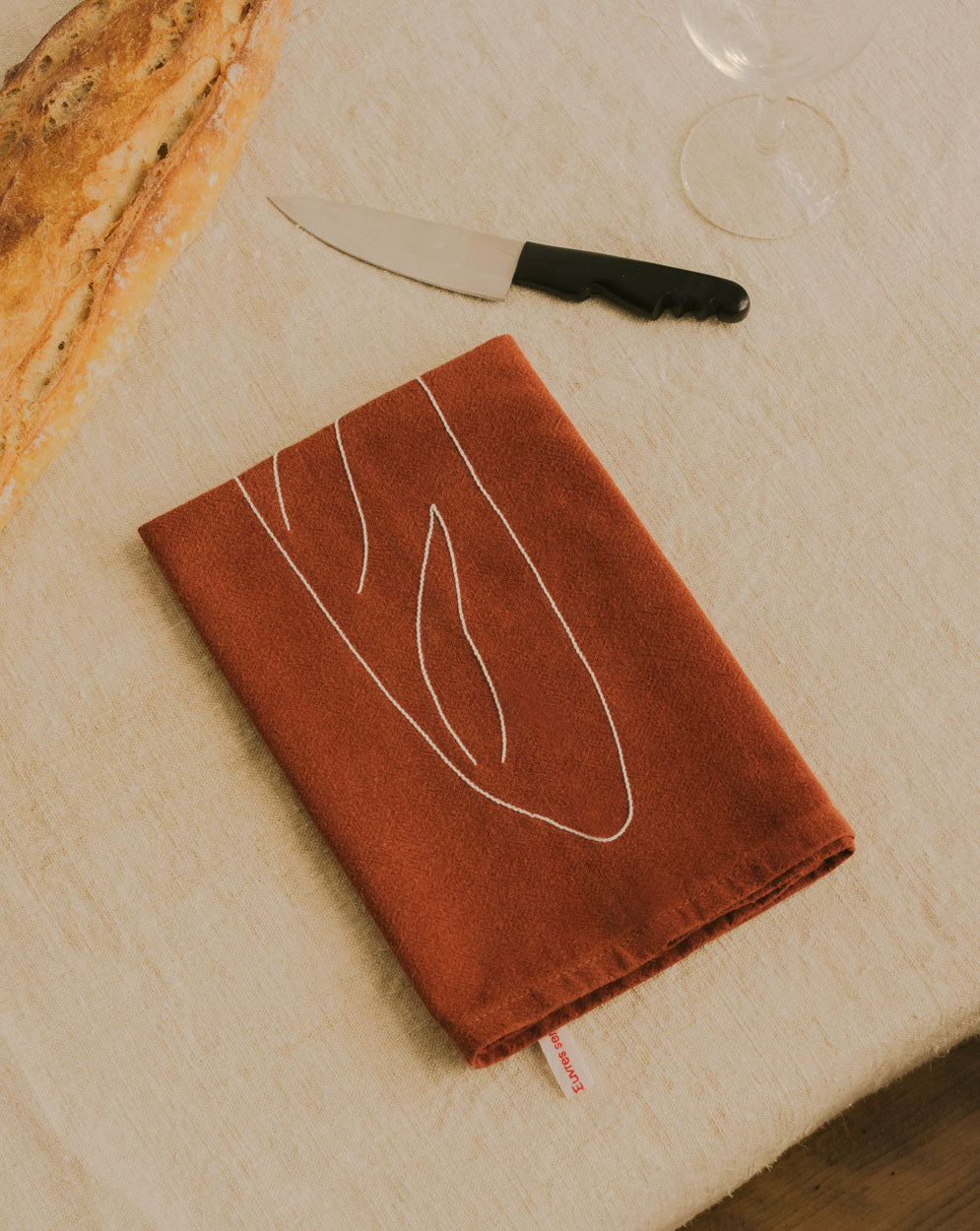 Terracotta Baguette Kitchen Towel