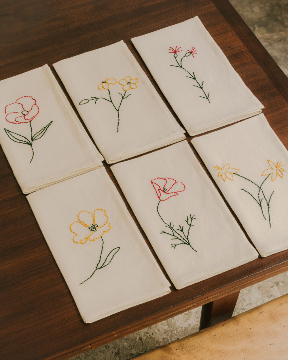 Serviettes Fleurs Romantiques