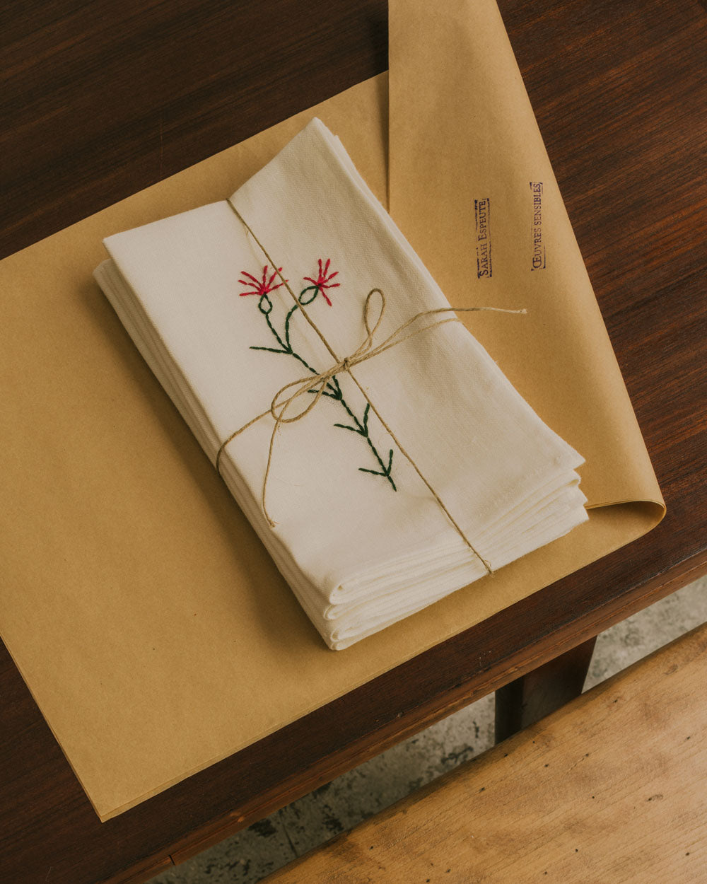Serviettes Fleurs Romantiques
