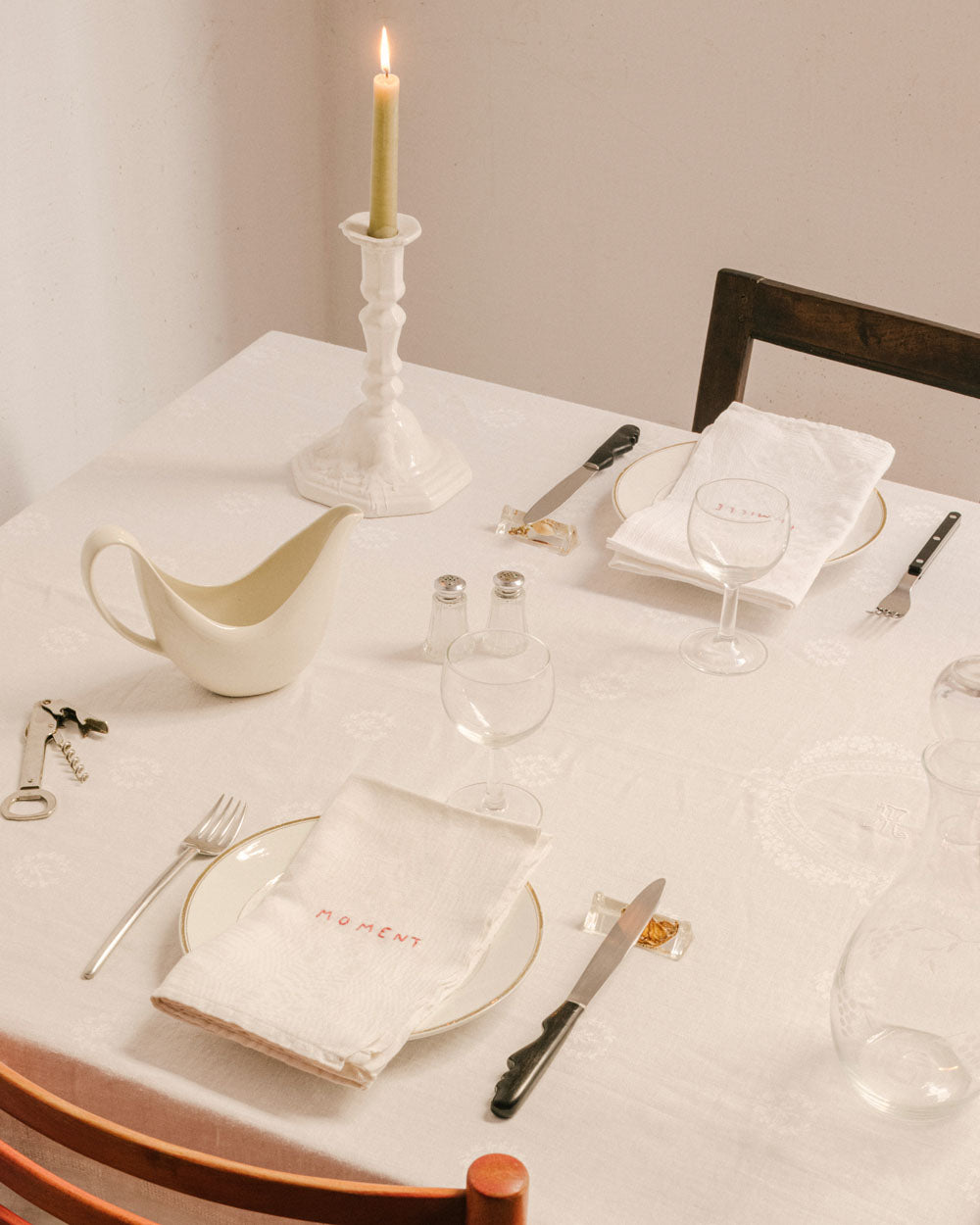 Serviette de Table Mot Rouge