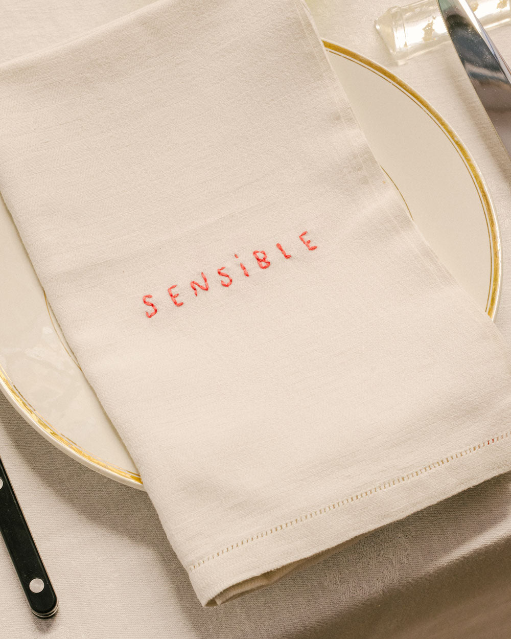Serviette de Table Mot Rouge