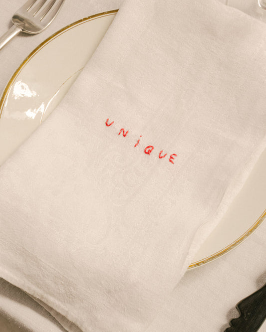 Serviette de Table Mot Rouge