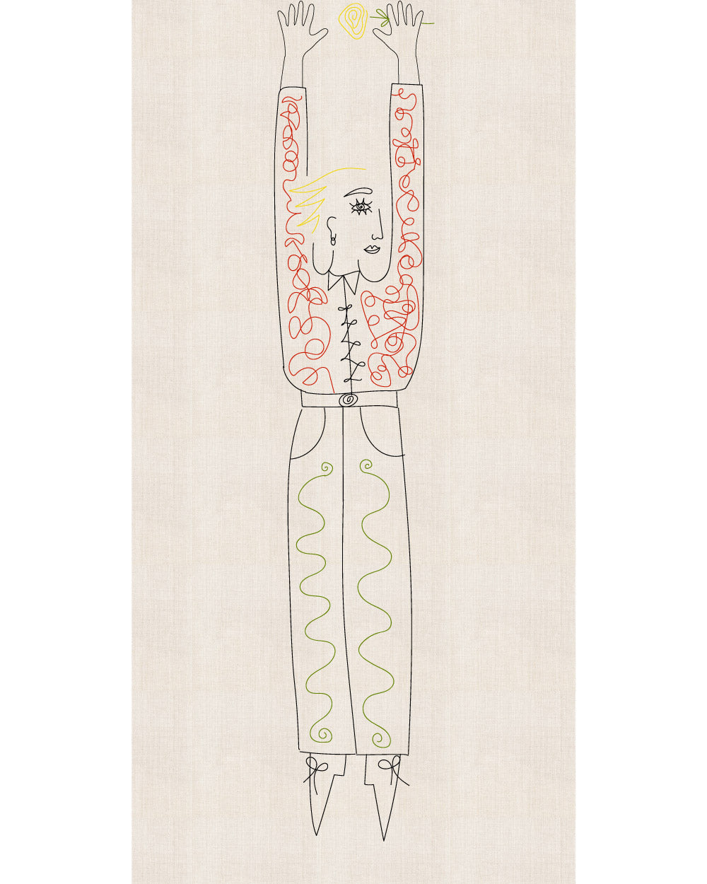 Rideaux "Grimper au Balcon" - Homme