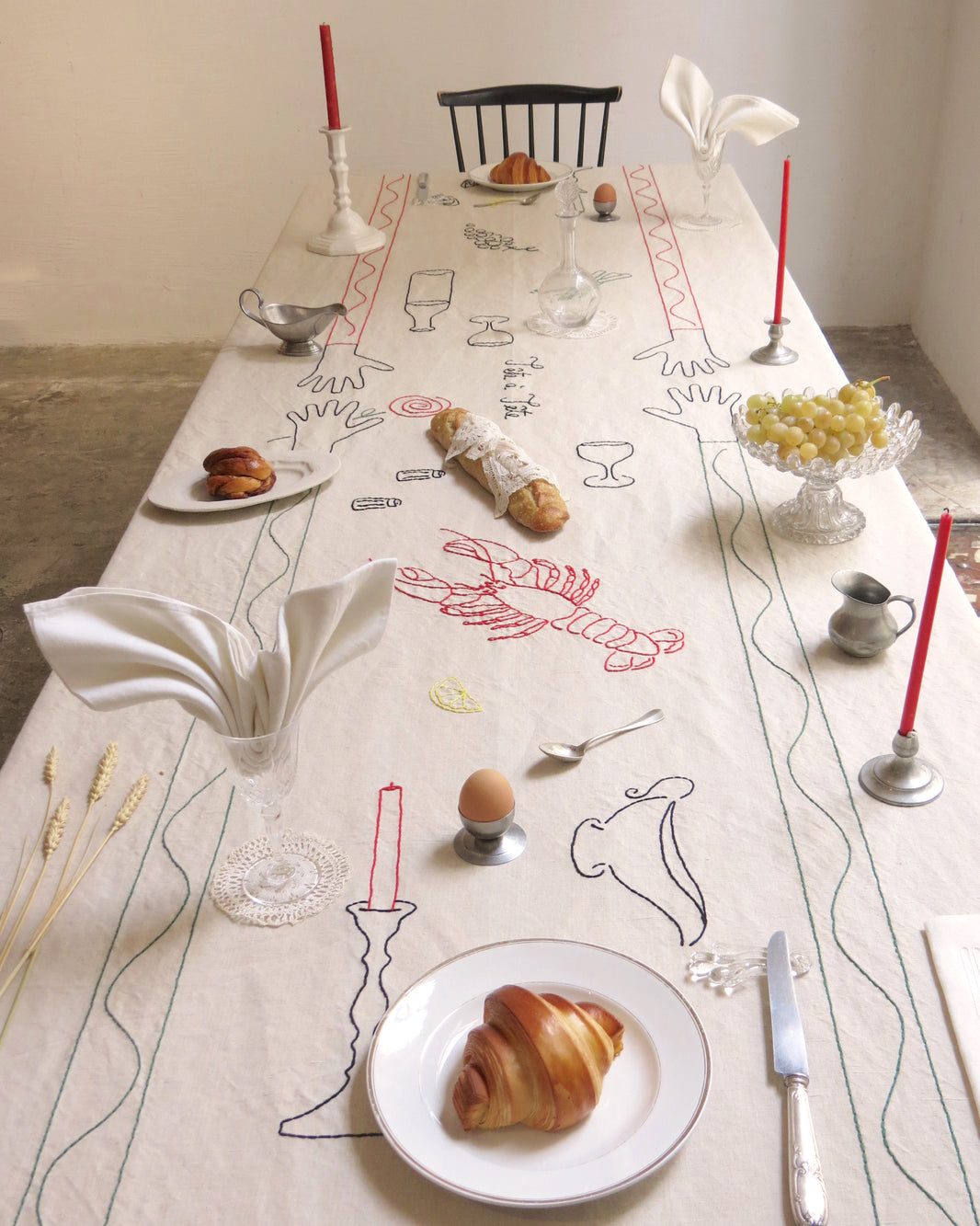 Custom Made Tablecloths Hand Embroidered In France Sarah Espeute Custom made tablecloths hand embroidered in france sarah espeute
