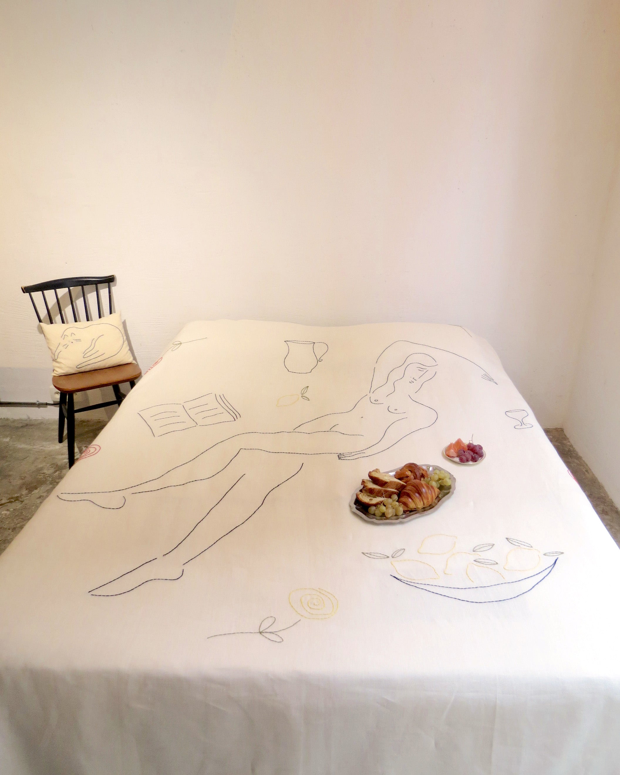 Sieste au Jardin Bedcover - From "Situations Romantiques" Exhibition