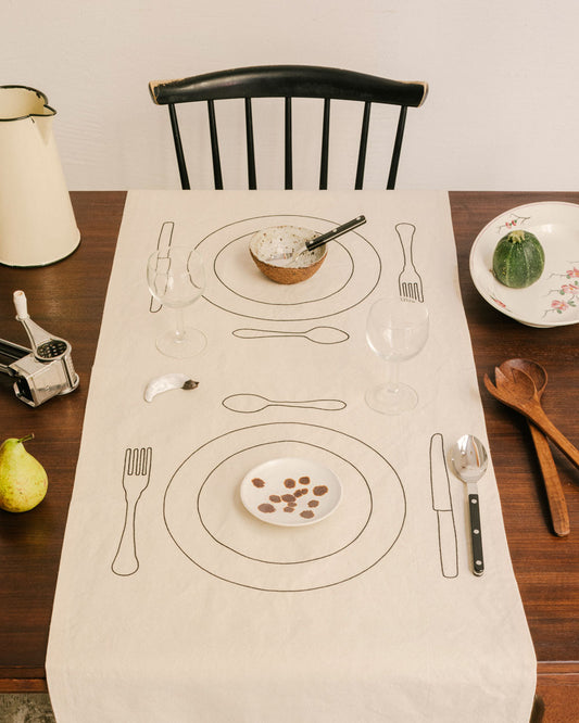 Repas du Bistrot Tablecloth - Blue – Œuvres-sensibles