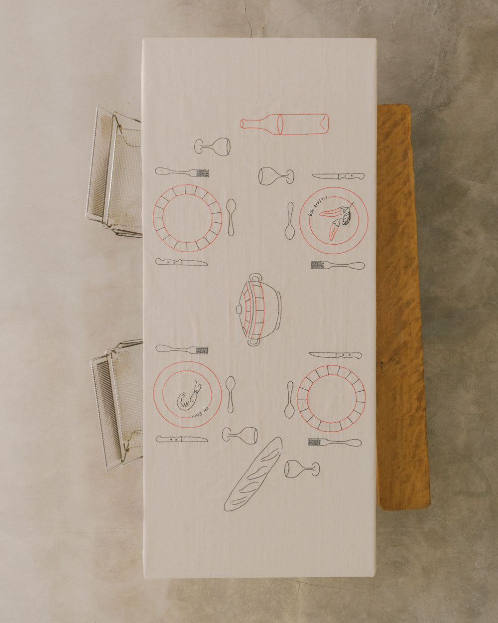 Basque Tablecloth "Bon appétit"