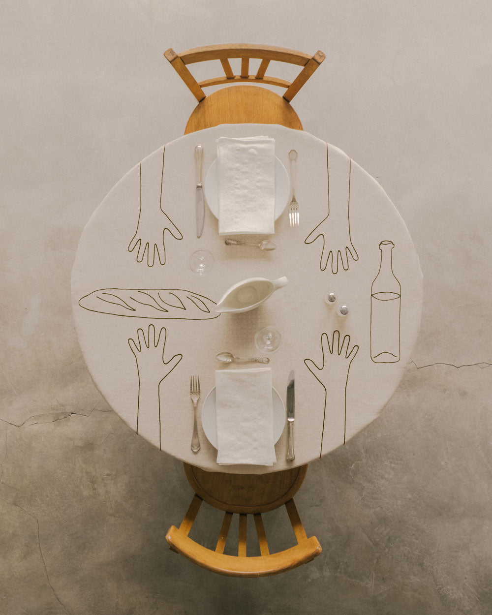 Nappe Mains sur la Table pour 2