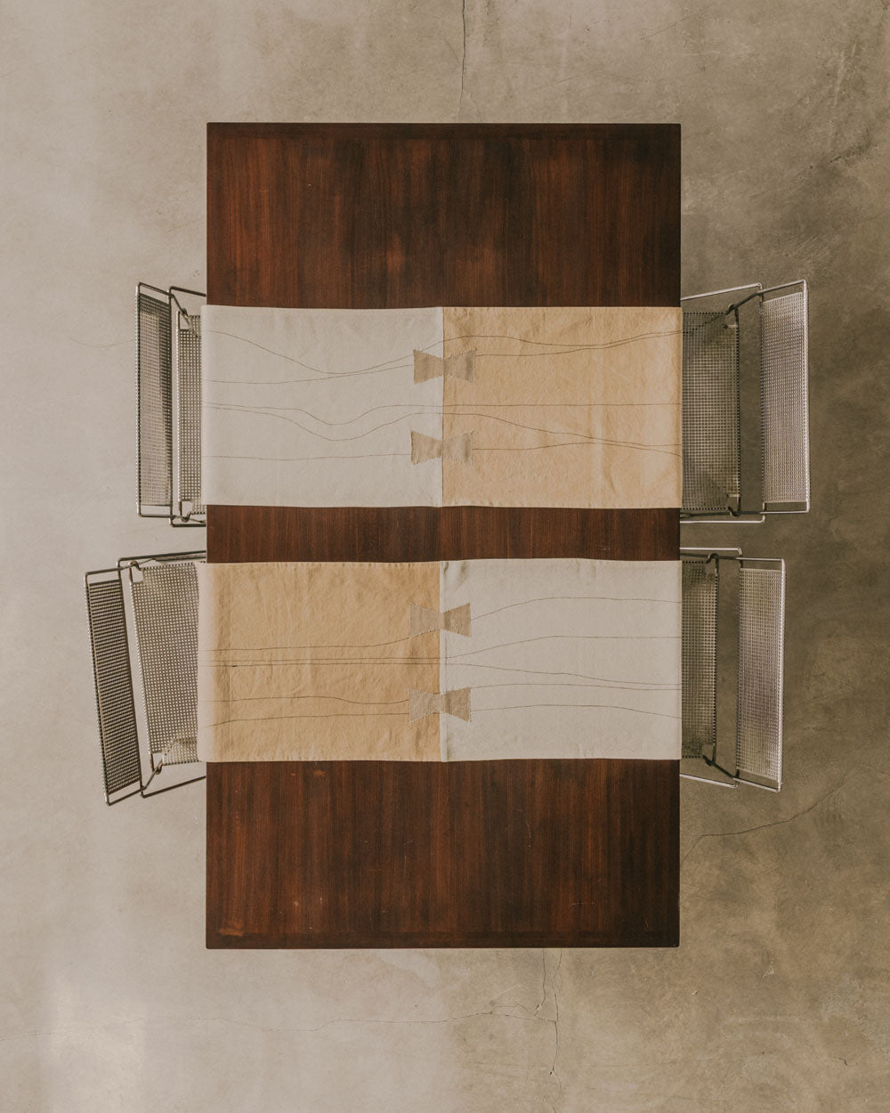 OROS Design x Sarah Espeute "Wood" Duo Placemats -Sepia