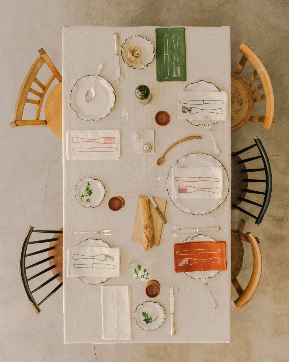 Serviette de Table Fourchette & Couteau