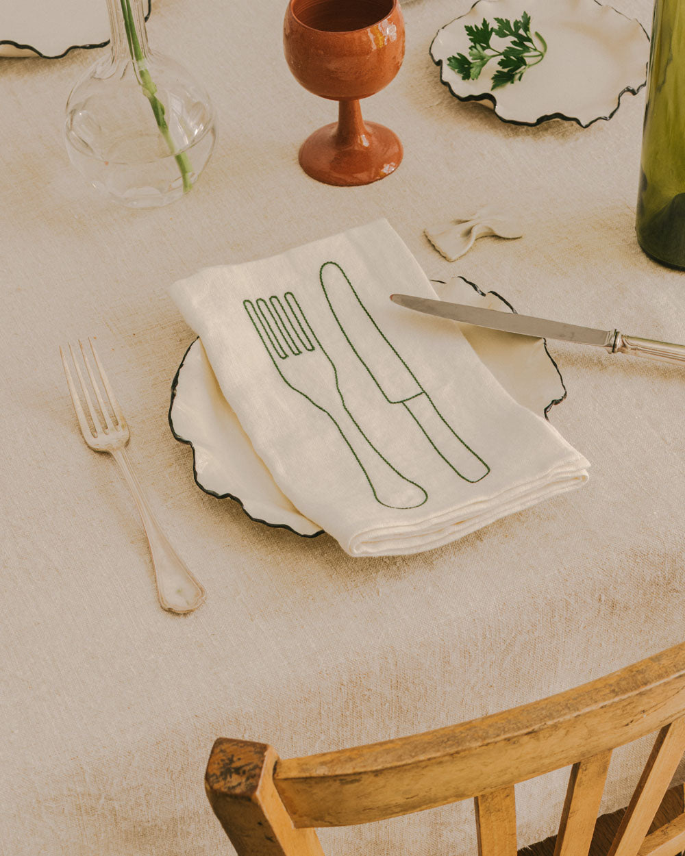 Serviette de Table Fourchette & Couteau