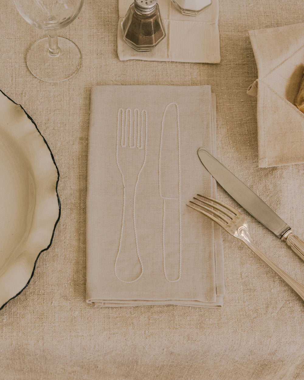 Serviette de Table Fourchette & Couteau