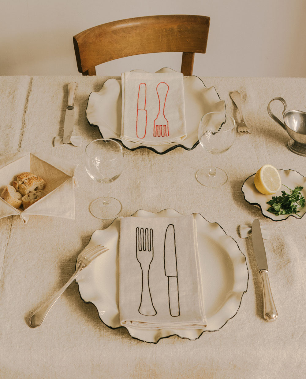 Serviette de Table Fourchette & Couteau