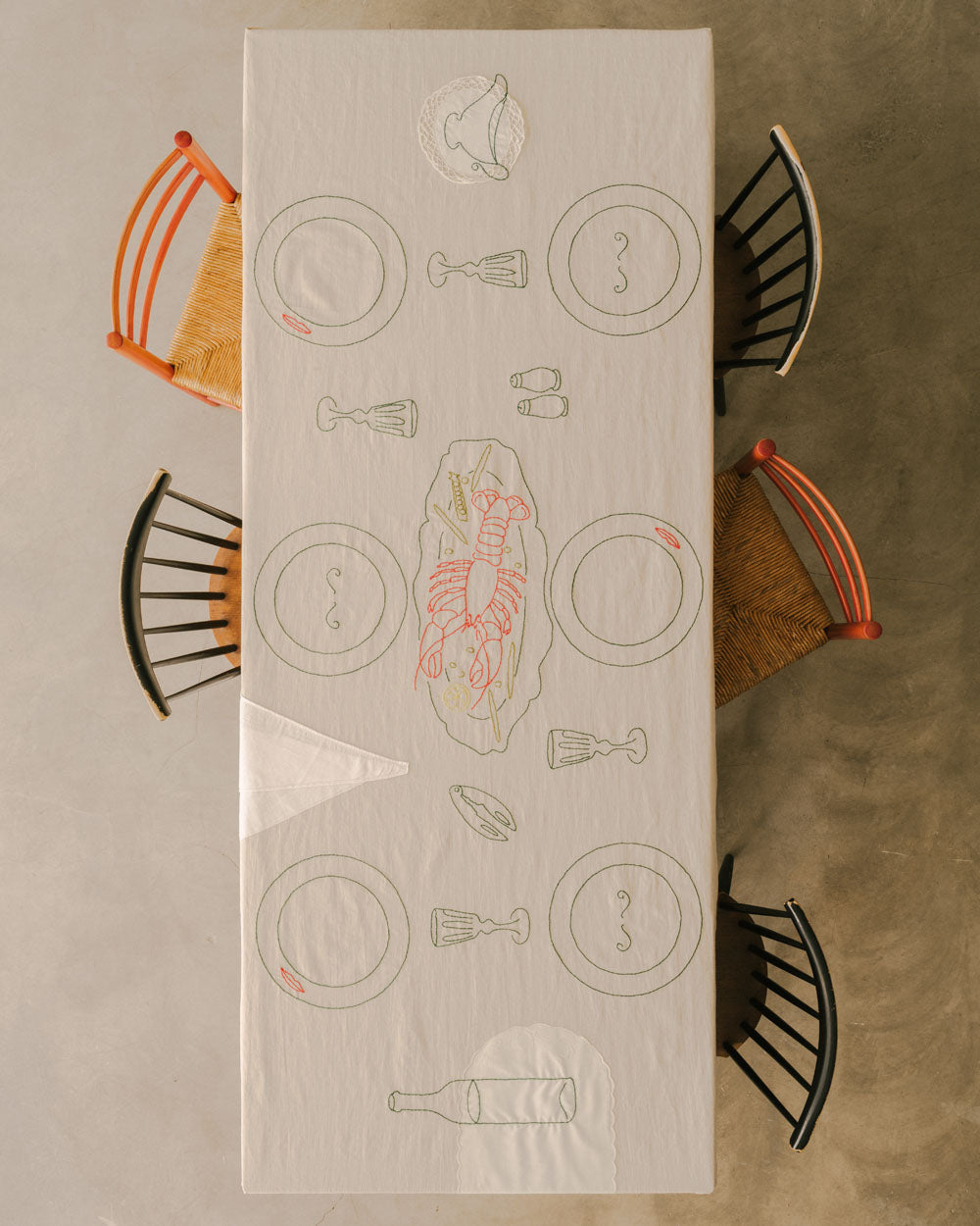 Dalí's Dinner Tablecloth