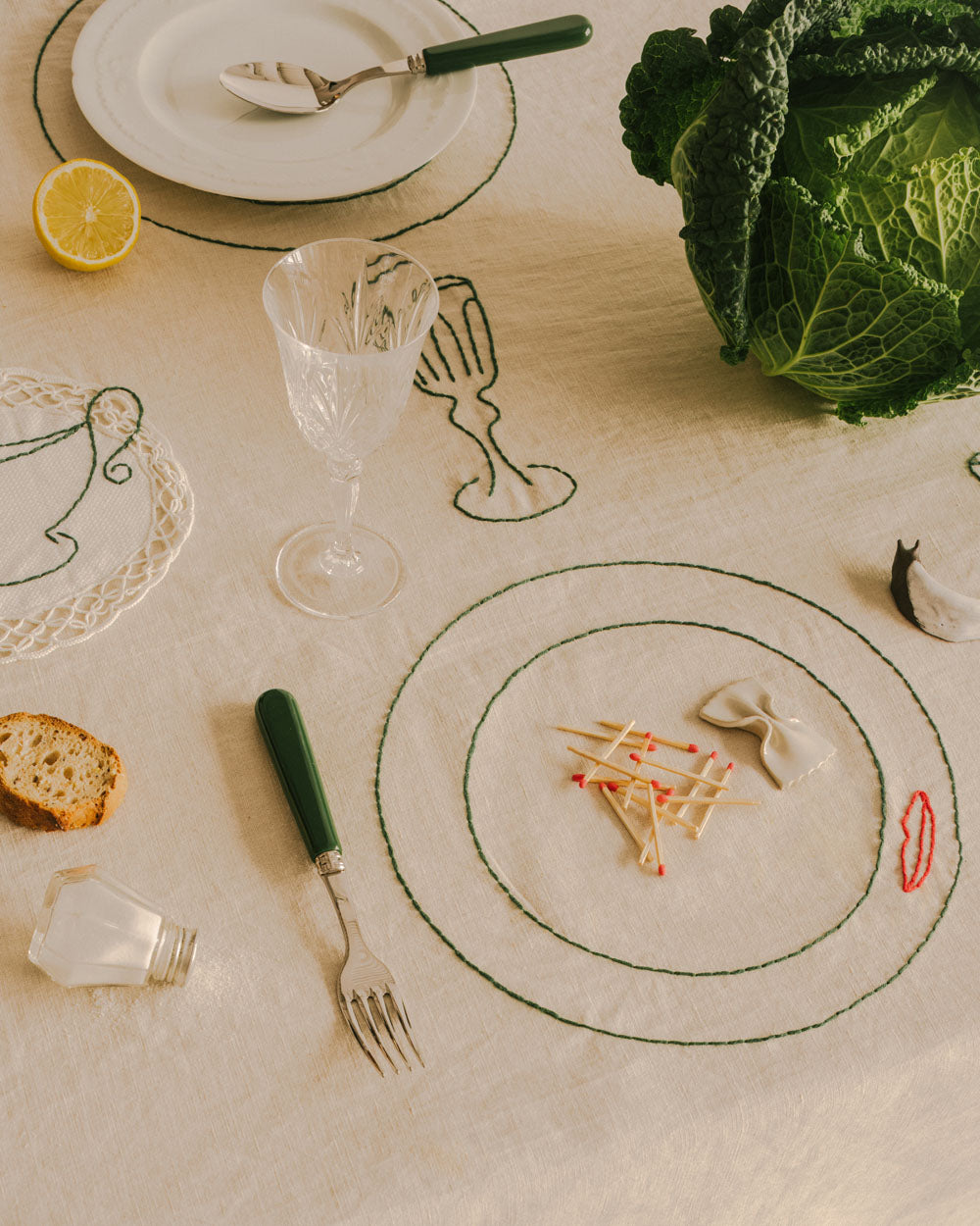 Dalí's Dinner Tablecloth
