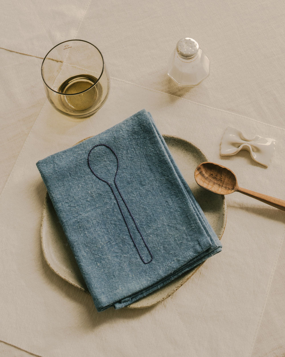 Serviette de Table Petite Cuillère Indigo