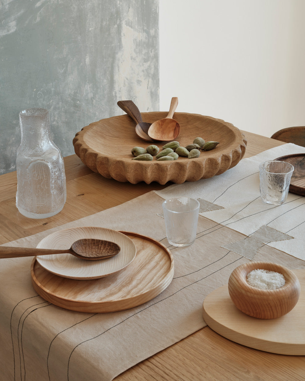 OROS Design x Sarah Espeute "Wood" Duo Placemats -Sepia