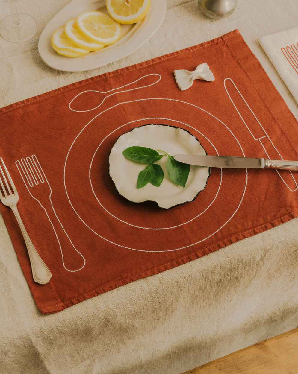 Terracotta Minimalist Solo Placemat