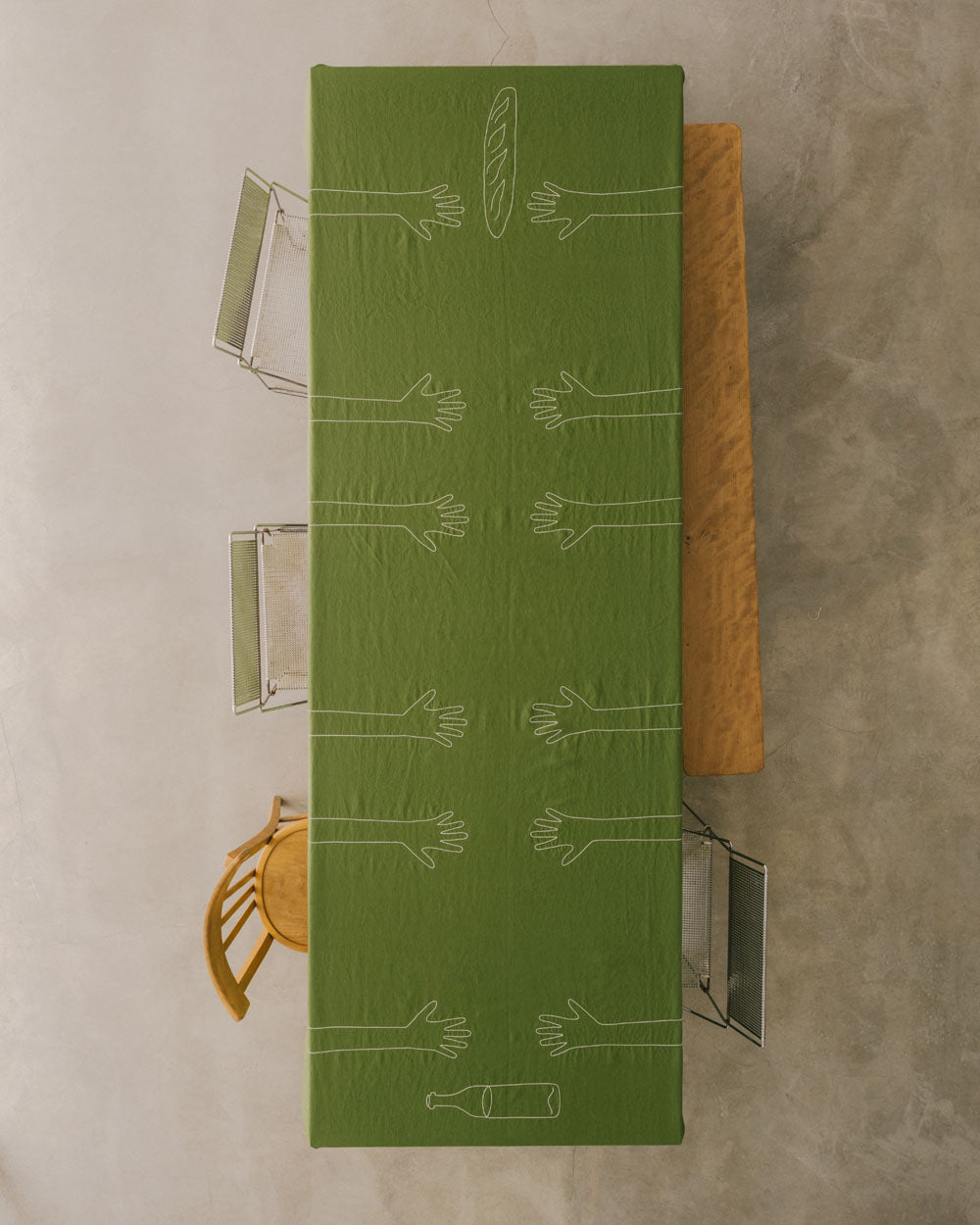 Hands on the Table Tablecloth for 6